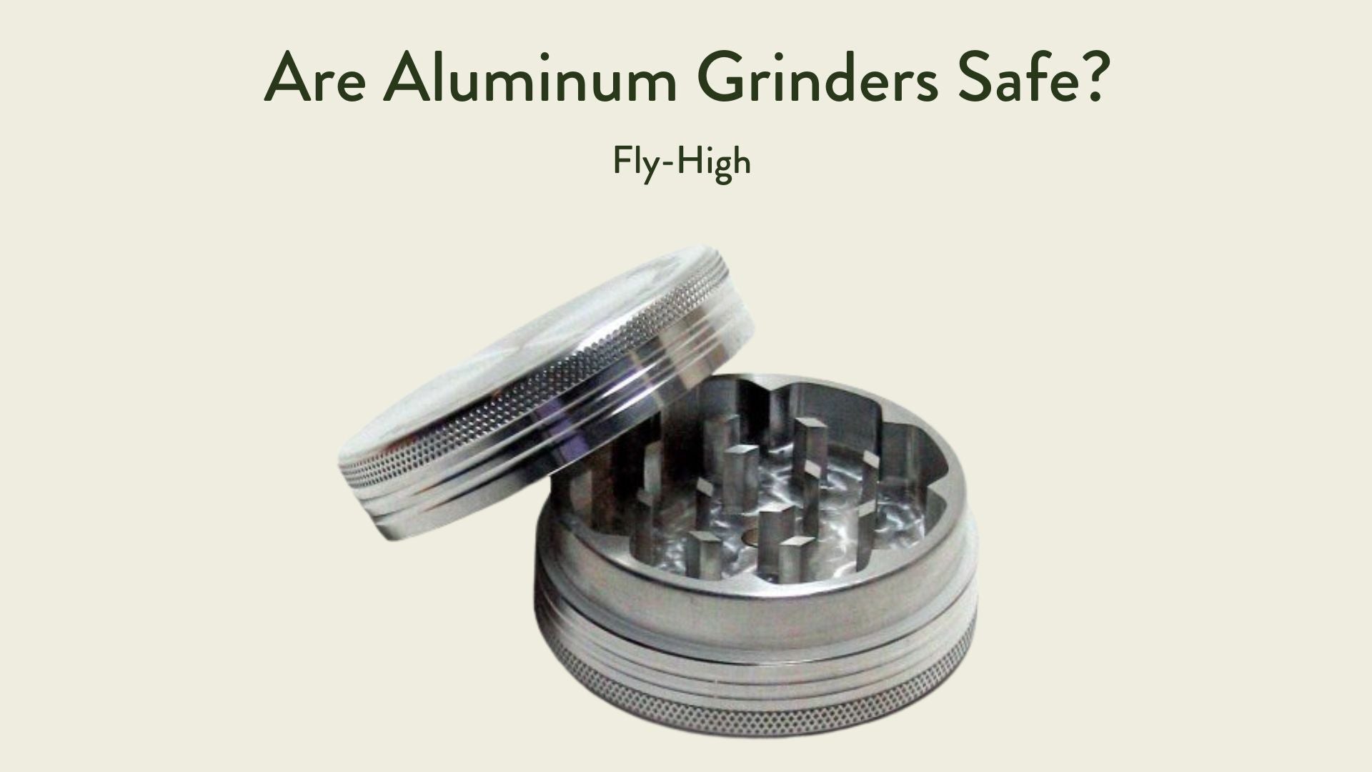 The image showcases an aluminum grinder.